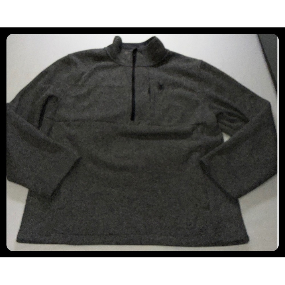 Spyder Quarter Zip Pullover Mens XL Gray Marl Sweater Fleece Active Sweater
